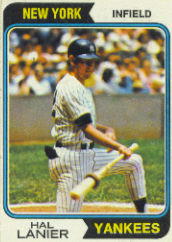 1974 Topps Baseball Cards      588     Hal Lanier